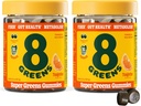 8Greens Daily Fibre Super Greens Gummies - Tangerine Saveur: Boost Système immunitaire et santé digestive avec 8 Real Greens - Formule non-OGM, Chewables, 50 Gommies végétaliens, Pack de 2