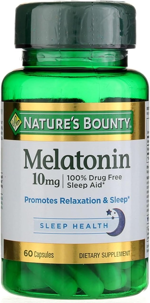 Nature's Bounty Melatonin 10mg Capsules 60 ea (Pack of 2)