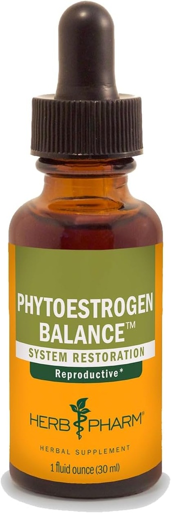 Herb Pharm Phytoestrogen Balance Formule à base de plantes liquides pour le soutien du système reproducteur féminin - 1 Once