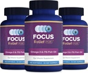 Focus Relief Plus Formule oeil sec (270 ct. 90 jours d'approvisionnement) Supplément oeil sec Omega 3 - Supplément oeil sec Relief - Omega 3 Huile de poisson pour œil sec