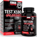 FORCE FACTOR Test X180 Unleashed Testostérone Booster pour les hommes pour construire le muscle, augmenter la force, et améliorer la performance, supplément de testostérone pour la santé des hommes, 90 capsules