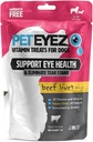 PetEyez Tear Stain Treats Vitamine Treats for Dogs - Soutenir la santé des yeux et réduire les démangeaisons et l'accumulation de la tache - 100 % naturel Dog Treats w/Superfoods, Antioxydants et Nutriments - Saveur de boeuf - 1oz