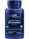 Prolongation de la durée de vie Bromélaine, Extrait d'ananas, Hygiène articulaire, Confort articulaire, Végétarien, Sans gluten, Non-OGM, 500 mg, 60 comprimés entériques