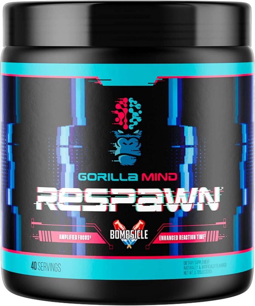 Gorilla Mind Respawn (Bombsicle) - Supplément de jeu avancé pour la concentration amplifiée, le temps de réaction amélioré et l'énergie propre (40 services)