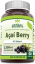 Secrets à base de plantes Acai 1200 Mg par portion 120 Capsules Supplément: Non-OGM: Sans gluten