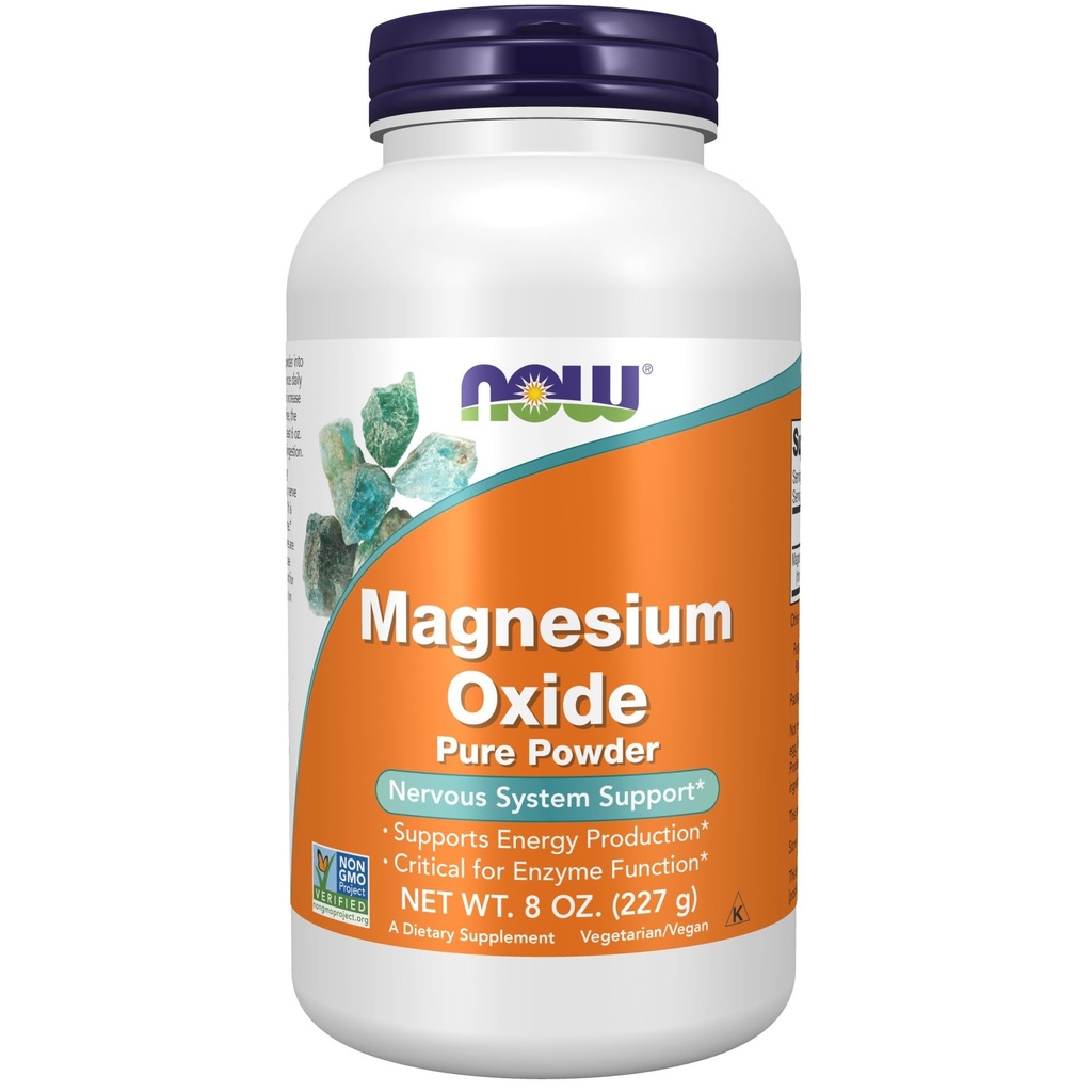 MAINTENANT compléments alimentaires, oxyde de magnésium, fonction enzymatique*, support du système nerveux*, 8-Ounce