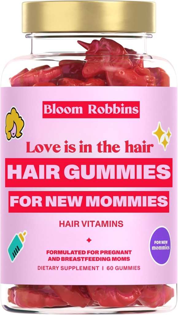 Vitamines prénatales pour les femmes enceintes avec de la vitamine B6 - Multivitamines prénatales pour les femmes et l'acide folique - 60 Gommies pour les cheveux prénatals avec de l'acide folique (1paquet)