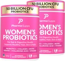 ADVANCED Probiotiques pour la santé des femmes - Soutien aux vitamines des cheveux, de la peau et des ongles - 50 milliards d'UFC avec collagène, biotine et kératine - Supplément probiotique pour la santé digestive et le dégel, États-Unis