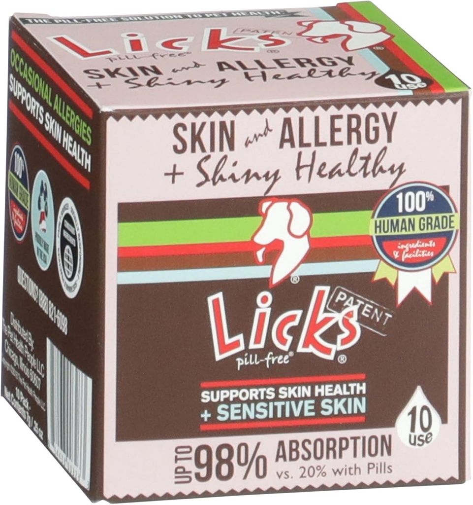Licks - Peau et Allergie pour chiens - LiquiPaks - 10 Utilisation