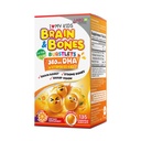 LABO Nutrition I Mes enfants Cerveau et os Burstlet à croquer, sans gluten, pour des os plus forts et une gestion comportementale, 76% Ultra-concentré rTG Forme Omega 3 DHA Huile de poisson, Vitamine D3 & K2, Orange