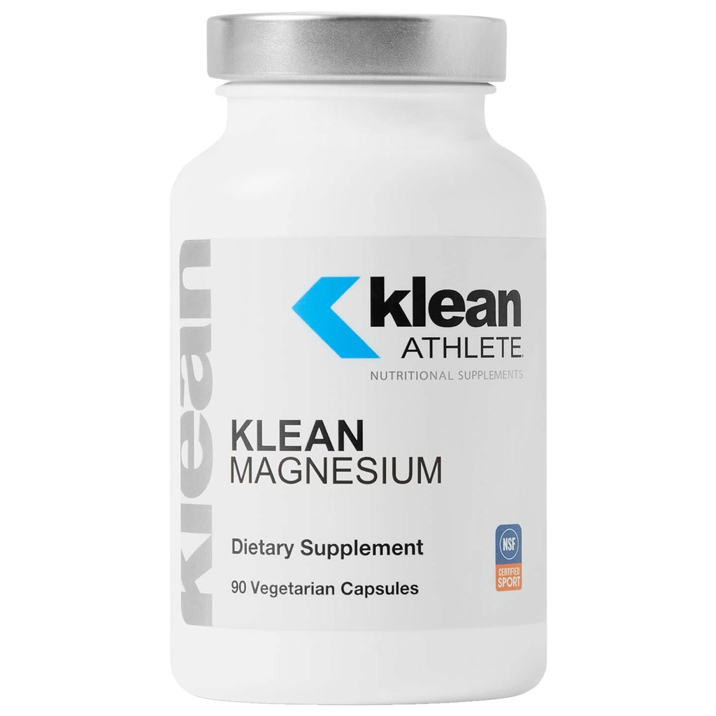 Klean ATHLETE Klean Magnésium - Supporte la capacité de produire et d'utiliser l'énergie (ATP), le contrat et la relaxation des muscles et améliore le temps de récupération*- Certifié NSF pour Sport -90 Capsules végétariennes