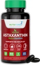 Astaxanthin 12mg Vegan Softgels – High Potency Antioxidant for Skin, Eye & Immune Support – Non-GMO, Free of Gluten, Soy, Lactose & BSE, 60 Vegan Softgels, 2-Month Supply