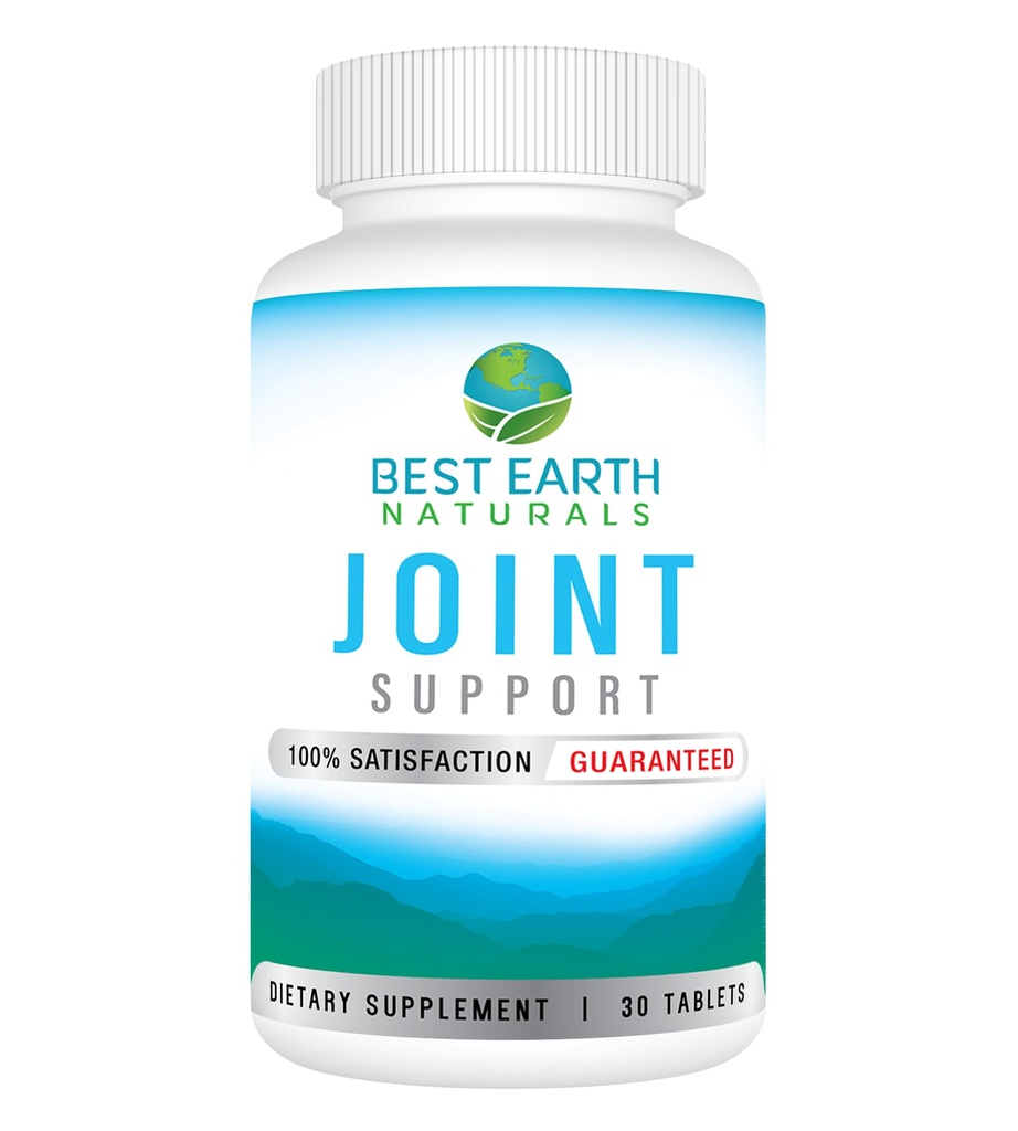 Meilleur soutien de joint Earth Naturals - Glucosamine, Chondroïtine, MSM et vitamines et nutriments spéciaux pour le dos, la hanche et le soutien de joint - supplément de joint pour les articulations, le muscle et la flexibilité 30 jours