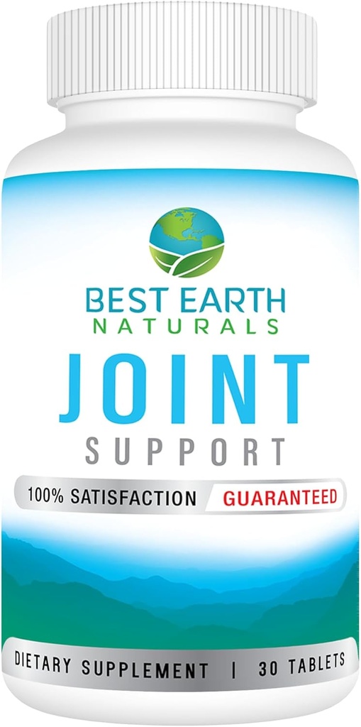 Meilleur soutien de joint Earth Naturals - Glucosamine, Chondroïtine, MSM et vitamines et nutriments spéciaux pour le dos, la hanche et le soutien de joint - supplément de joint pour les articulations, le muscle et la flexibilité 30 jours
