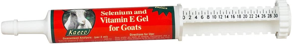Selénium et gel de vitamine E pour chèvres, 80 mL Tube