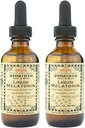 SVASTHYA BODY & MIND Mélatonine liquide - Promotion du sommeil naturel - Sans alcool pour les adultes et les enfants, Fabriqué aux États-Unis, 2 oz, Pack de 2