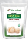 Z aliments naturels Lion biologique Lion de la Mane Poudre d'extrait de champignons, Vitamine-Rich Poudre superalimentaire, parfait pour le thé et les smoothies, non-OGM, végétalien, sans gluten, casher, 1 lb.
