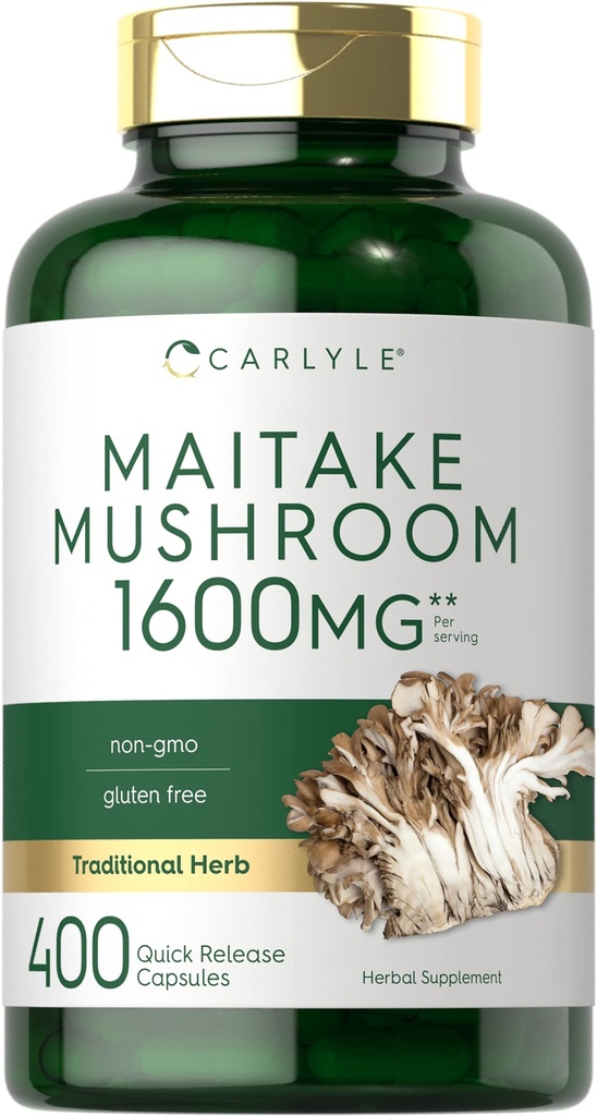 Carlyle Maitake Capsules de champignons de 1600mg de 400 Count.