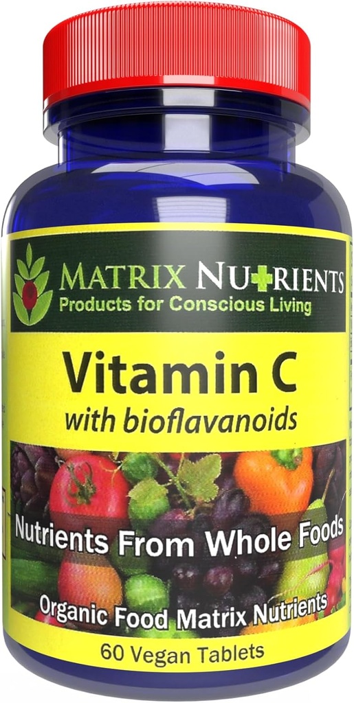 Vitamine C - Qualité premium avec BIOFLAVANOIDS! - Taux d'absorption le plus élevé, ingrédients naturels 100% bio - Immune boosting, lifting d'énergie!- Comprimés végétaliens (60ct)