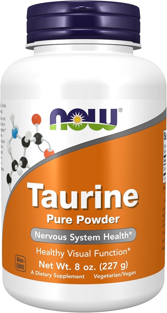 NOW Foods Supplements, Taurine Pure Powder, Nervous System Health*, Amino Acid, 8-Ounce