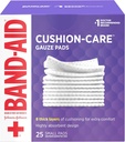 Bande-Aid Premiers secours Gauze Pads, 2 po x 2 po, 25 ea (paquet de 1)