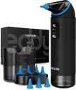 Enlèvement de la cire d'oreille d'auracle - Nettoyeur d'oreille Eddy, Kit de nettoyage d'oreille avec 4 modes de pression d'eau, Nettoyeur d'oreille sûr et efficace w/ 8 Conseils d'irrigation, Irrigateur d'oreille électrique, 55dB Assez, Douche IP65 Prêt