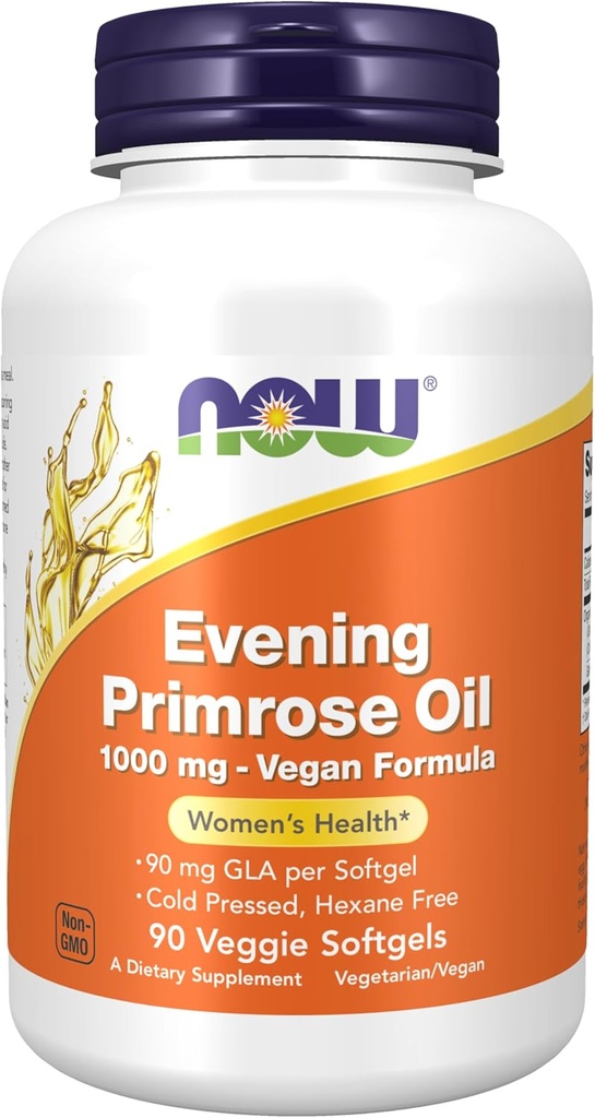 MAINTENANT compléments alimentaires, huile de Primrose du soir 1000 mg, pressé à froid, sans hexane, formule végétalienne, 90 softgels veg