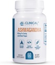 Effets cliniques Ashwagandha avec poivre noir pour l'endurance et le calme - 60 capsules Ashwagandha - Fabriqué aux États-Unis