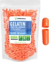 XPRS Nutra Taille 0 Capsules vides - 500 Compte Capsules de gélatine vides - Pills Bricolage Capsule Remplissage - Pure Pilule Gel Caps pour Do-It-Youlf Suppléments (Orange)