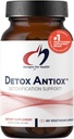 Designs for Health Detox Antiox - Soutien du foie + detoxification Supplément antioxydant avec extrait curcuma (Curcumine), Thé vert, Graines de raisin, Vitamines + Minéraux - Soutien immunitaire (60 Capsules)