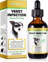 ALIVO Traitement de l'infection des levures pour chiens, traitement naturel de l'infection des levures soutient le soulagement de la démangeaison des chiens, l'infection des oreilles des chiens, soulagement de l'allergie des chiens, complément à base de plantes pour animaux de compagnie, Bacon Flavor - 2 oz