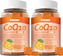 2 Packs 500MG CoQ10 Supplément Gommies, Oméga-3, Magnésium, Vitamine B3, Zinc, Ultra Haute Absorption Fournit un soutien sain pour le coeur, l'énergie cellulaire et les antioxydants, 120Cts.