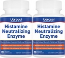 Supplément enzymatique DAO Histamine Diamine Supplément oxydase pour digestion lisse - Fabriqué aux États-Unis - 60 Softgels (2 bouteilles)