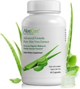 AloeCure Organic Aloe Vera Capsules, 130.000mg Intérieur Aloe Leaf Equivelant par portion, Soutien Gut Health & Digestive Comfort, Stomach Acid Buffer, Supplément Immune Naturel, Sans Aloïne, 60 Capsules