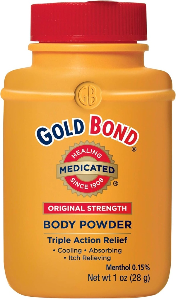 Gold BOND sans Talc médicamenté d'origine de force en poudre de voyage, 1 Oz (4 pack)