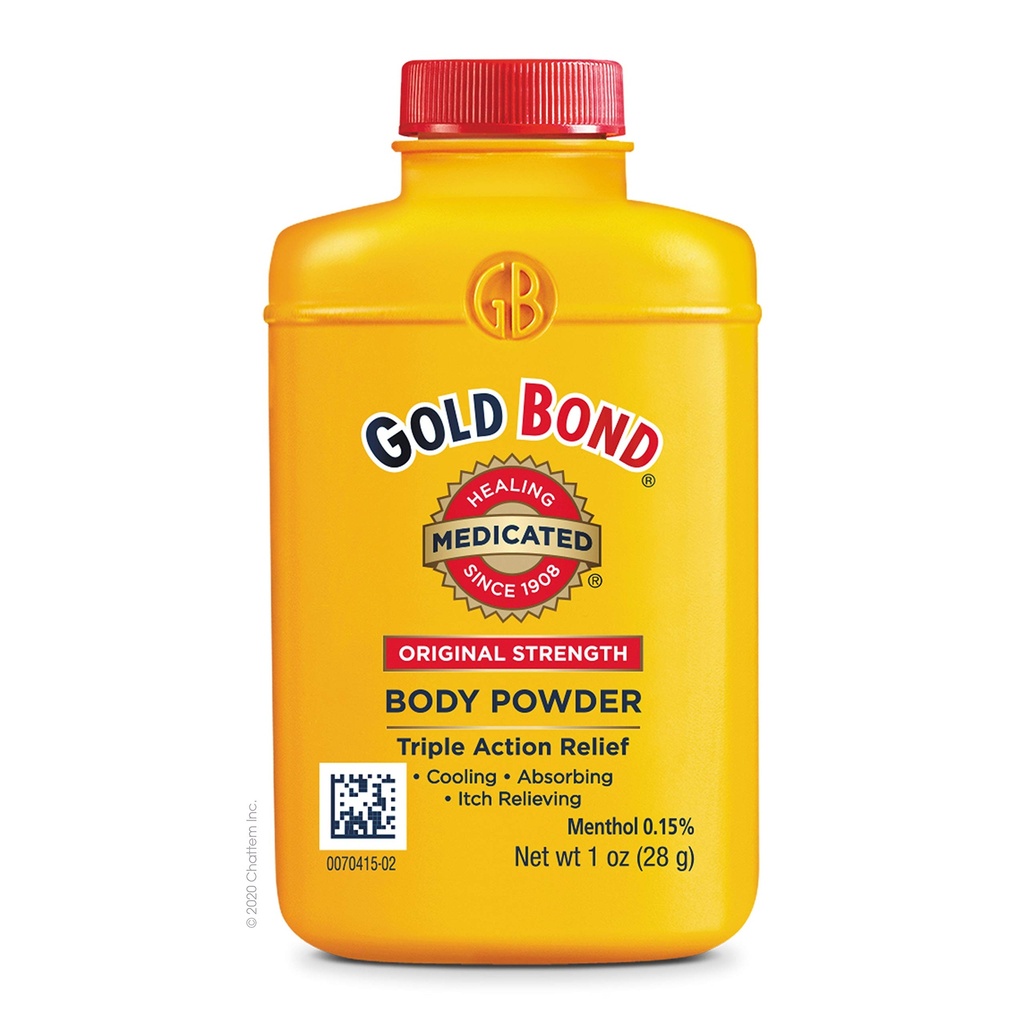 Gold BOND sans Talc médicamenté d'origine de force en poudre de voyage, 1 Oz (4 pack)