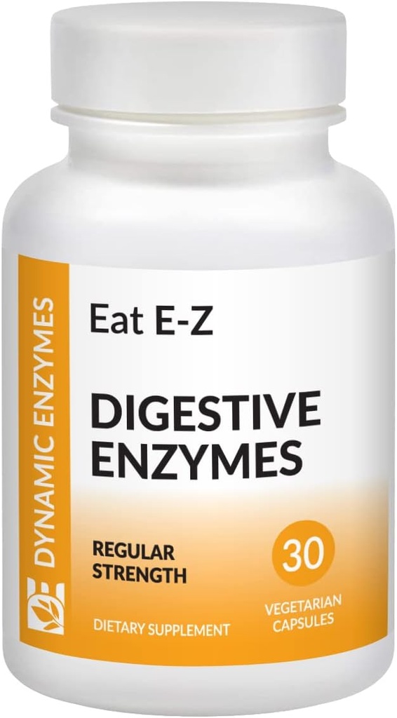 Mangez E-Z (30 Compte) Enzymes digestifs pour la santé des Guts; Anti-flux; Enzyme digestif pour le soutien immunitaire