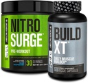 Usine Jacked Nitrosurge Pré-entraînement en framboise bleue et construire XT Muscle Building Bundle pour hommes et femmes