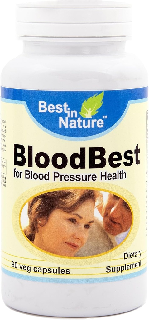 Bloodbest - Santé de la pression artérielle avec MegaNatural®-BPTM, Soutien cardiovasculaire*, 90 gélules