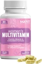 Multivitamine féminine – Multivitamine complète pour les femmes 50+ avec des vitamines essentielles A, B, C, D, E, Calcium et Fer – soutient l'énergie, l'humeur, les cheveux, la peau, les ongles et la santé globale – 60 capsules