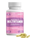 Multivitamine féminine – Multivitamine complète pour les femmes 50+ avec des vitamines essentielles A, B, C, D, E, Calcium et Fer – soutient l'énergie, l'humeur, les cheveux, la peau, les ongles et la santé globale – 60 capsules