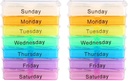 Distributeur de pilules, 2 PCS Organisateur de pilules 4 fois par jour, 7 jours Pill Box Portable Travel Pill Case Compartiments empilables Organisateur de médicaments personnels pour les vitamines Huiles de poisson Pills Suppléments