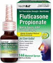 HealthA2Z® Fluticasone Propionate Nasal Spray | 50 mcg per Spray | 24 Hour Allergy Relief | 144 Sprays | 0.62 fl oz. (18.2mL) (0.62 fl oz. (Pack of 1))