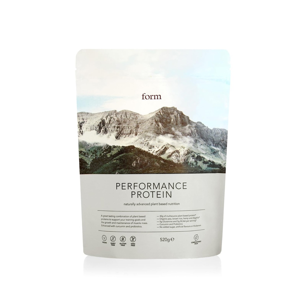 Forme Performance Protéines - Poudre de protéines végétales - 30g de protéines végétales par portion, avec BCAAs et enzymes digestives. Un entraînement parfait. Bon goût avec de l'eau!