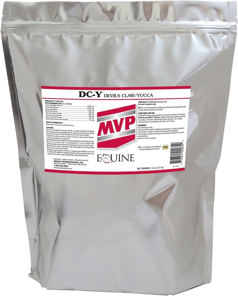 MVP DC-Y (5lb) Aids in Minimizing Aches and Tenderness Associated with Every Day Activities in Horses…