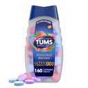 Comprimés antiacides à haute résistance TUMS pour soulagement des brûlures d'estomac et soulagement de l'indigestion acide, baies assorties - 160 Nombre