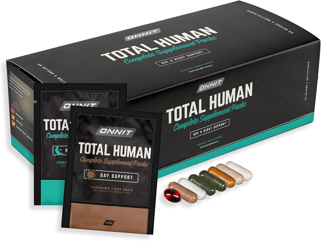 ONNIT Total des trousses de vitamines de jour et de nuit pour les hommes et les femmes, Capsule, Multivitamine adulte, 30 jours d'approvisionnement