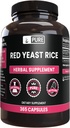 INGRÉDIENTS ORIGINAUX PURE Riz de levure rouge (365 Capsules) Pas de Magnésium ou de Rice Fillers, Toujours Pure, Verified Lab