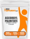 BulkSupplements.com Poudre de Palmitate d'Ascorbyl - Ester de vitamine C, Supplément de vitamine C - Sans gluten, 500mg par portion, 500g (1,1 lb) (paquet de 1)