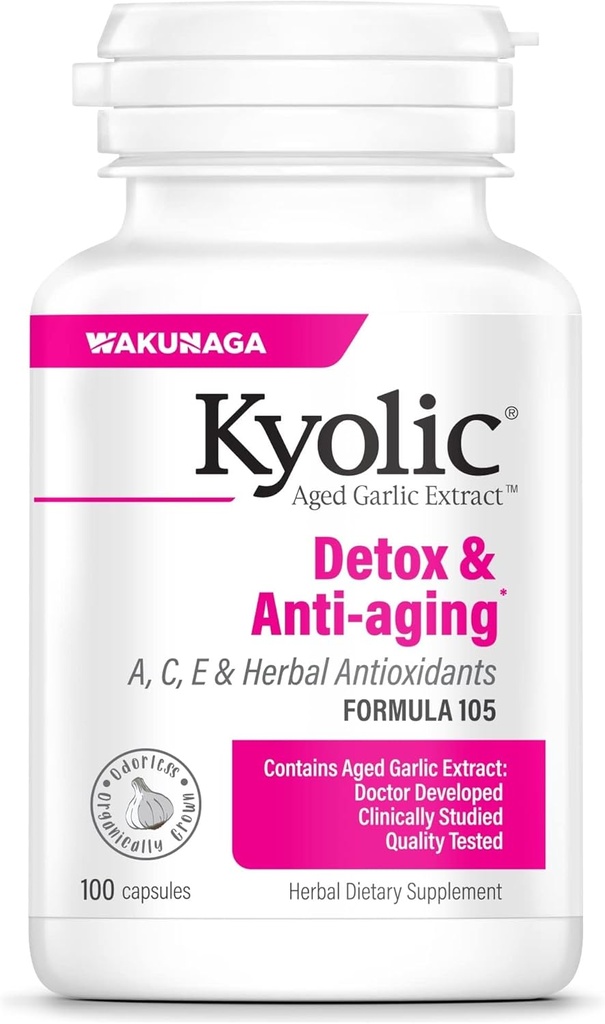 Kyolic Aged Garlic Extract Formula 105, Detox & Anti-Aging
